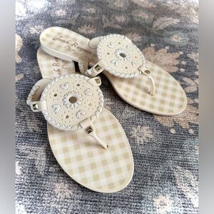 Jack Rogers Gingham Georgica Jelly sandals